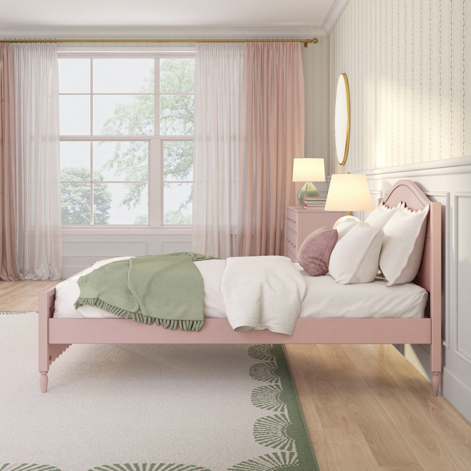 Charlotte Twin Single Bed, Full, Blossom Pink