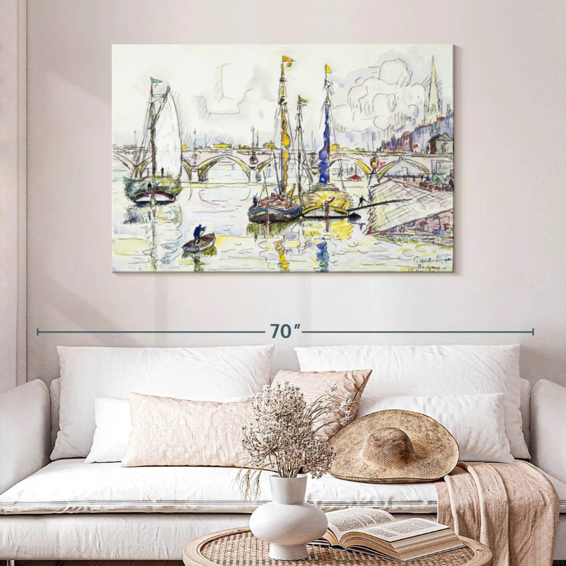 Mehar le port de Bordeaux, H 32 po x l 48 po