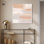 Art abstrait sur toile, tons rosés crème I par 