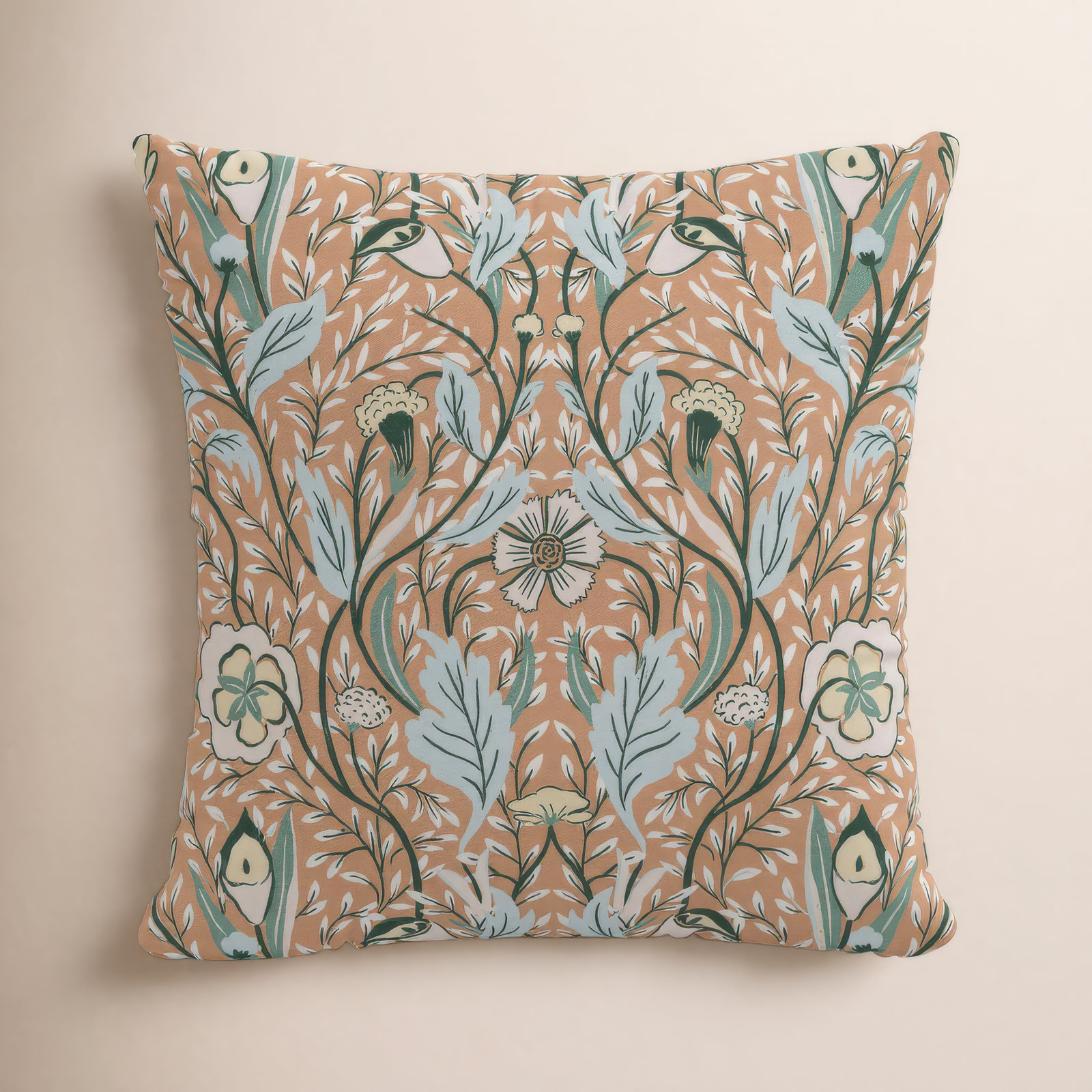Indie Cotton Pillow Cover, 18" x 18", Feathers