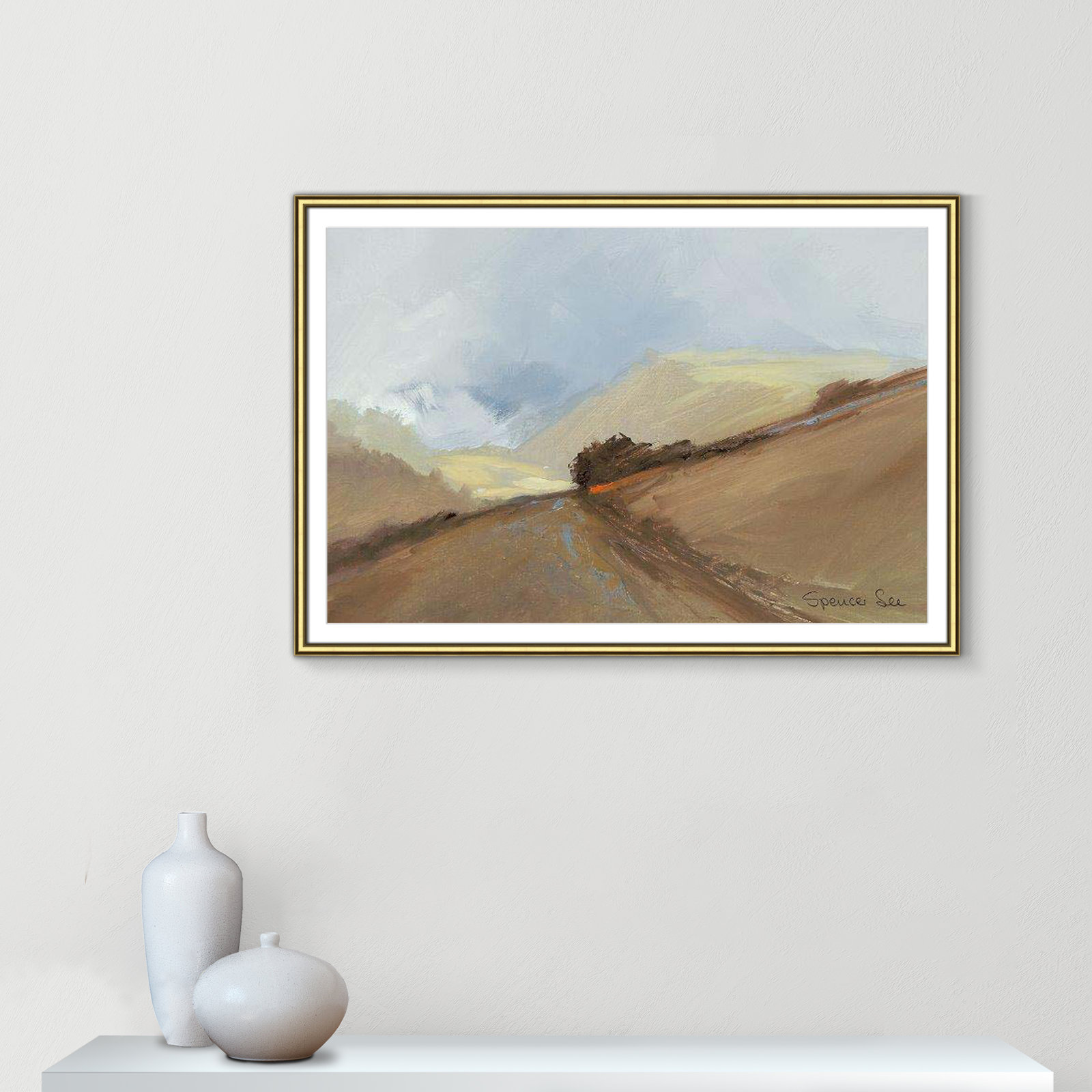 Heaven And Earth II by Spencer Lee, Gold Framed, 30.75" H x 42.75" W x 0.75" D