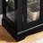 Lighted Black Wood - Framed Glass Storage With Hinge, Adjustable Shelves, Six Tier Layout For In Pantry, Cabinet Structure, Movable Partition And Collectible Display Home