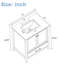 Ensemble de meuble-lavabo en bois massif 30 po avec comptoir et dosseret en quartz-949886423-949886421