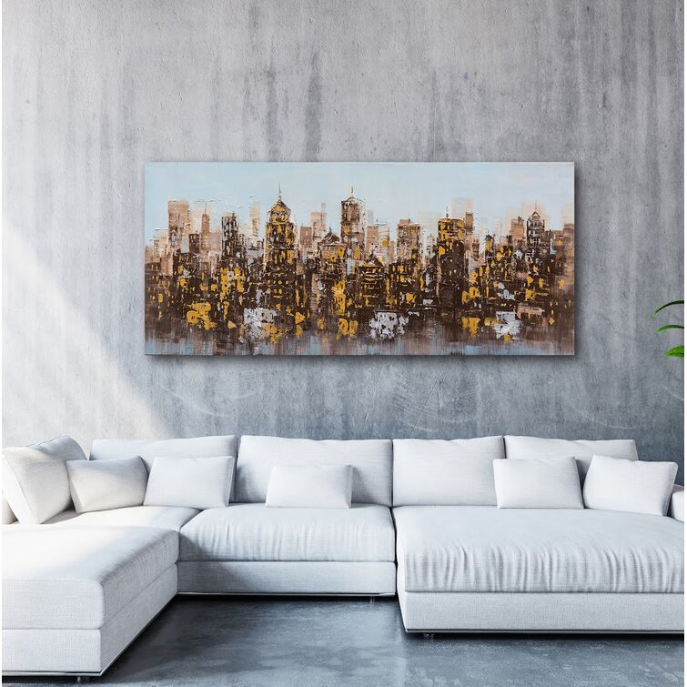 Ebern Designs City Lights On Canvas Painting - Wayfair Canada