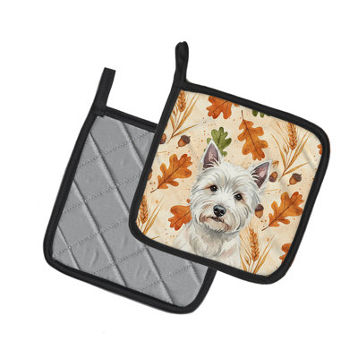 Paire de porte-casseroles Westie Heirloom Fall