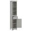 Armoire de salle de bain haute, armoire de rangement autoportante avec tiroir, tablettes réglables, compartiment ouvert, pour petits espaces-284466310