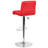 Nusbaum Vinyl Adjustable Height Barstool with Rolled Seat and Chrome Base-628948597