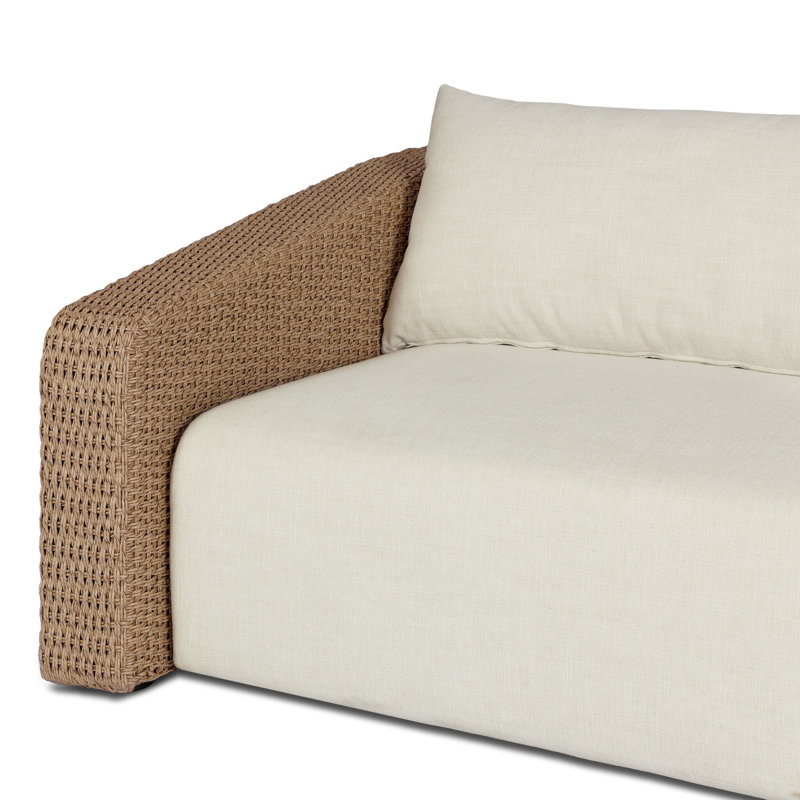 Westby Outdoor Sofa-Faux Black Hyacinth, Faux Hyacinth, Vergo Cream