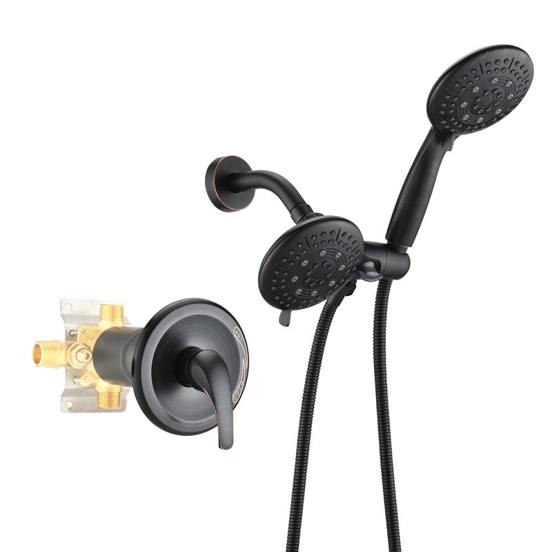 Ensemble tout-en-un avec valve brute, Bronze frotté à l'huile