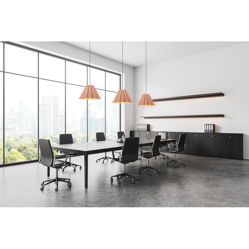 Luminaire suspendu moyen Lora 56, Rose, H 14,3 po x l 22,8 po x P 22,8 po
