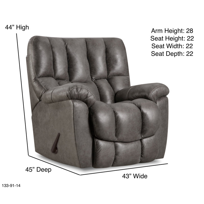 Fauteuil inclinable berçant standard Kavik, 100 % polyester gris