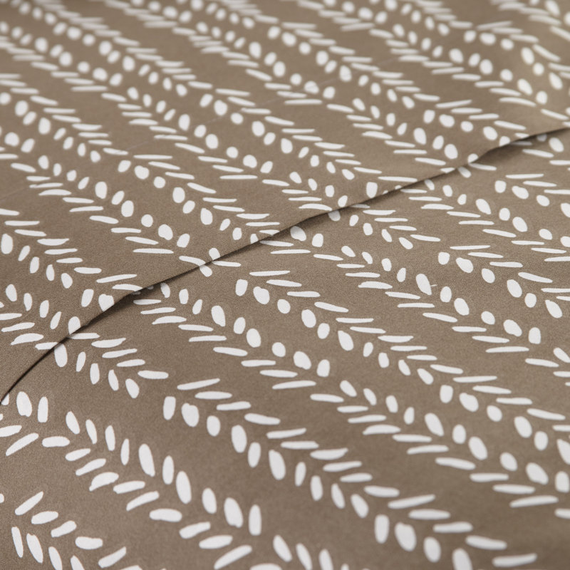 Ensemble de draps en microfibre Southshore, Brun, Drap pour grand lit + drap-housse + 2 taies d'orei