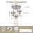 3-Light Flush Mount Ceiling Light With Water Glass, 3.9" Wide, E26 Base-1003406882
