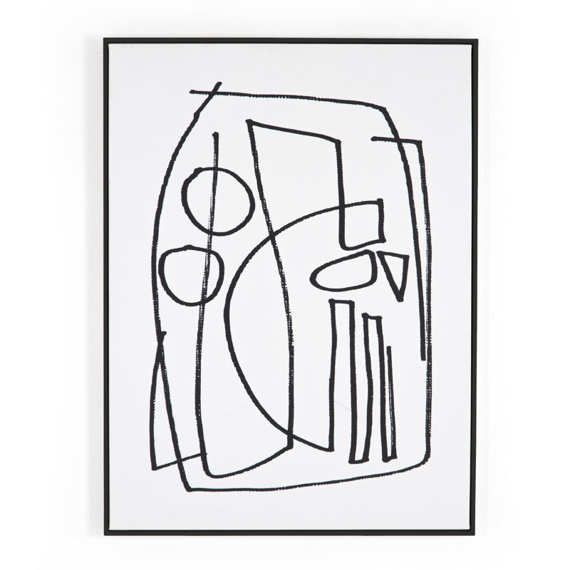 Black Framed Abstract Canvas Print 40" x 30"