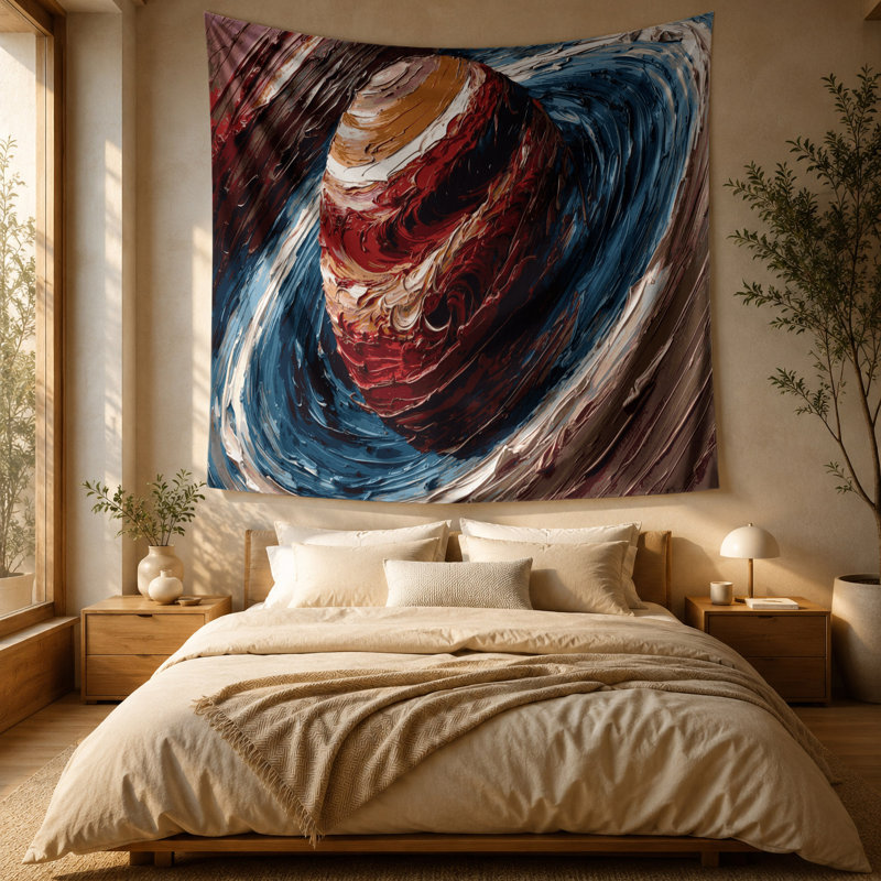 Tapisserie murale à motifs de Jupiter, 51 po x 60 po