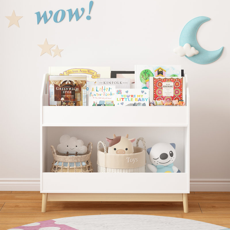 Présentoir à livres pour tout-petits avec rangement