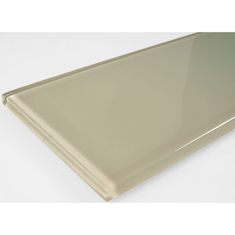 Carrelage de mur et de piscine à bord droit en verre 3 po x 12 po Metro, Brun