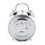 Metal Quartz movement / Crystal Alarm Tabletop Clock in Chrome