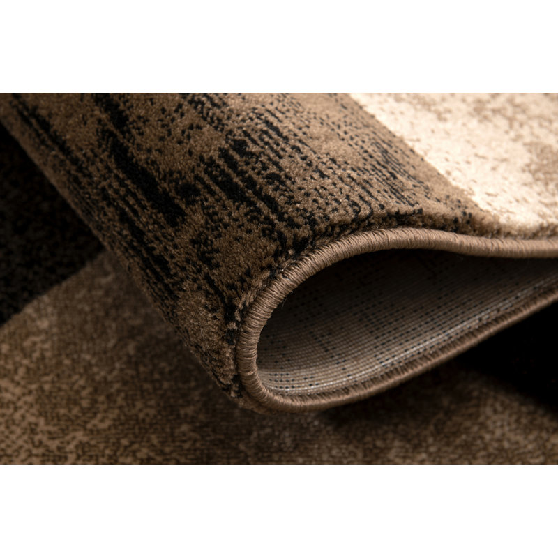Sontania Collection Modern Abstract Runner Rug -Brown, Runner 2'8" x 20'