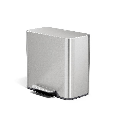 Simplehuman 16L Mini Rectangular Step Can, Brushed Stainless Steel