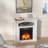 Deneise 31.69'' W Electric Fireplace with Mantel-774187316