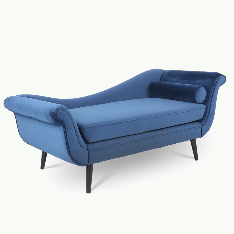Keldyn Fabric Upholstered Bench, Dark Blue