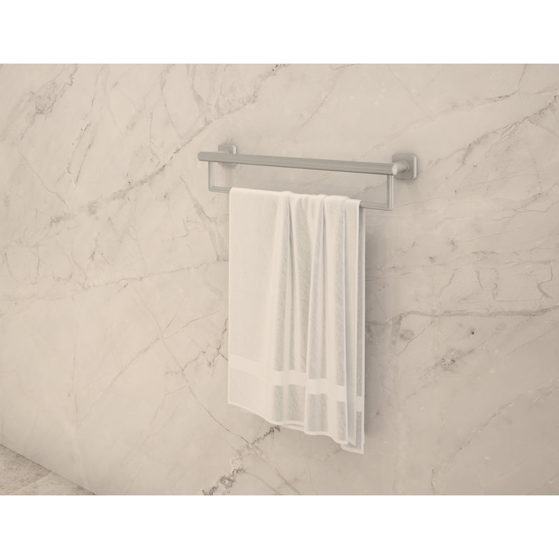 Barre à serviettes murale 25,61" Duro, Nickel satiné