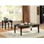 Table basse noire avec pieds tournés
