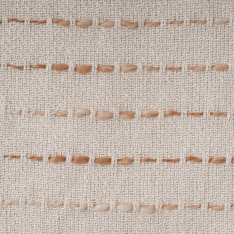 Oliver 20" Brown and Ivory Cotton Blend Tassel Throw Pillow