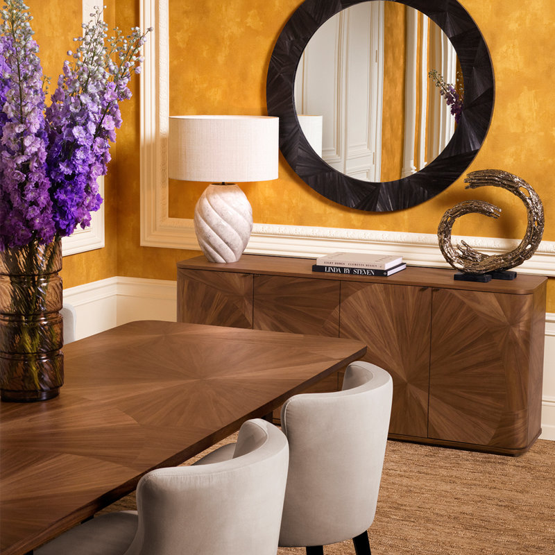 Dining Chair Chavelle Black Finish, Torrin Natural