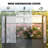 Black Elevated Raised Garden Bed with Mini PVC Greenhouse Cover, 176 Lbs Capacity Metal Planter Box with Zippered Door and Drainage Hole for Growing Vegetables and Flowers