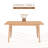 Aniek 60 IN W Natural Modern Wood Dining Table-815142138