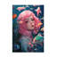 Art mural sur toile tendue - «Wumples '' - Fish Girl 1», art mural pour salon, chambre à coucher ou bureau - 30 x 47