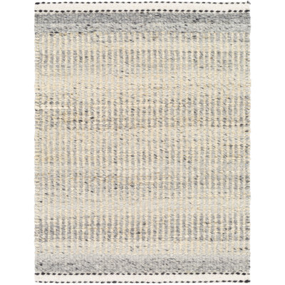 Lessie Hand-Woven Striped Jute Rug