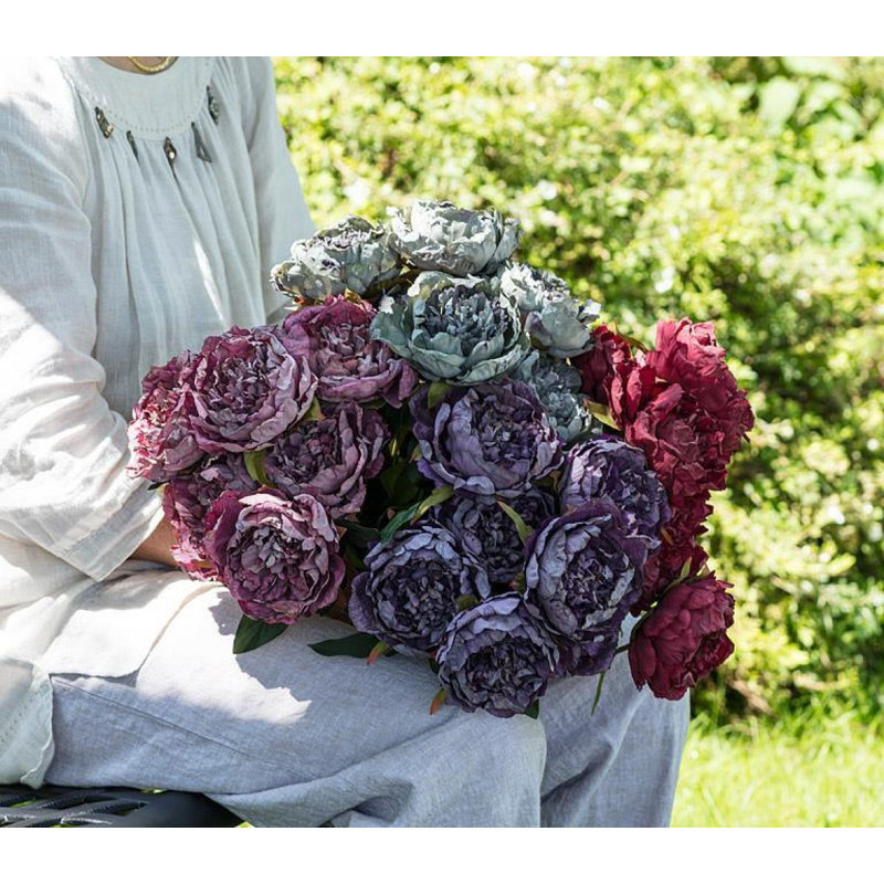 Bouquet de pivoines ouvertes bourgogne 7
