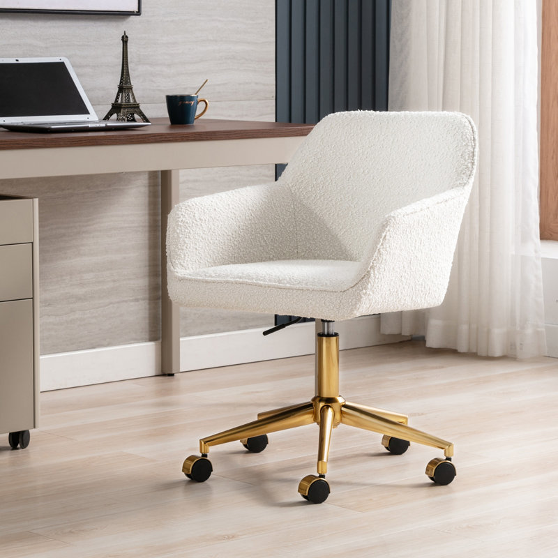  Chaise de travail pivotante et réglable en hauteur Linden, White