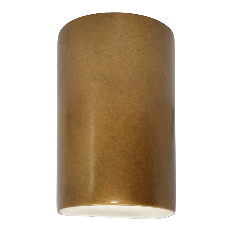 Applique murale 1 lumière Pacursa, H 9,5 po x l 5,75 po x P 4,5 po, Incandescente (non incluse), Or antique