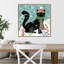 «Purrfect Holiday II Cat» par Véronique Charron - cadre flottant, impression sur toile