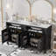 60" Modern Bathroom Vanity Set with Double Vanities (Separate), Double Ceramic Sinks-318631542-318631543