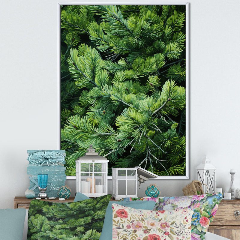 Pin de pin dans la forêt, reproduction sur toile, Cadre flottant blanc, H 20 po x l 12 po x P 1 po