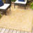 Kisha Bohemian Medallion Textured Weave Yellow/Cream Indoor/Outdoor Rug-2138403799