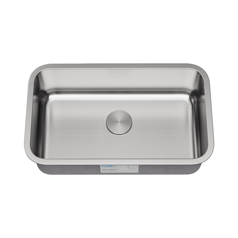 30'' L Stainless Steel Kitchen Sink, 18-Gauge, 30'' L x 18'' W x 9'' H