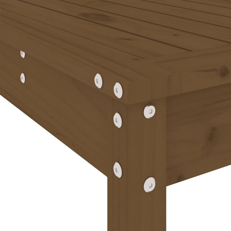 Netrapal 17 Stories Bar Set with Wood Frame and Solid Wood Outer Material, Honey Brown