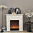 Beige Manufactured Wood Electric Fireplace-2151227