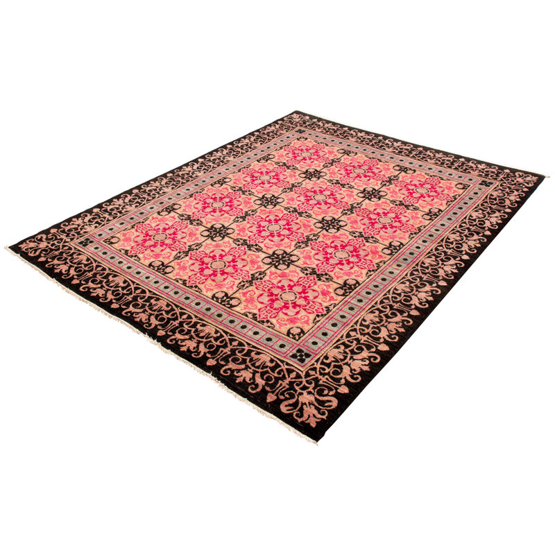 Dedrianna One-of-a-Kind 8'0" X 10'4" New Age Wool Area Rug in Dark Pink