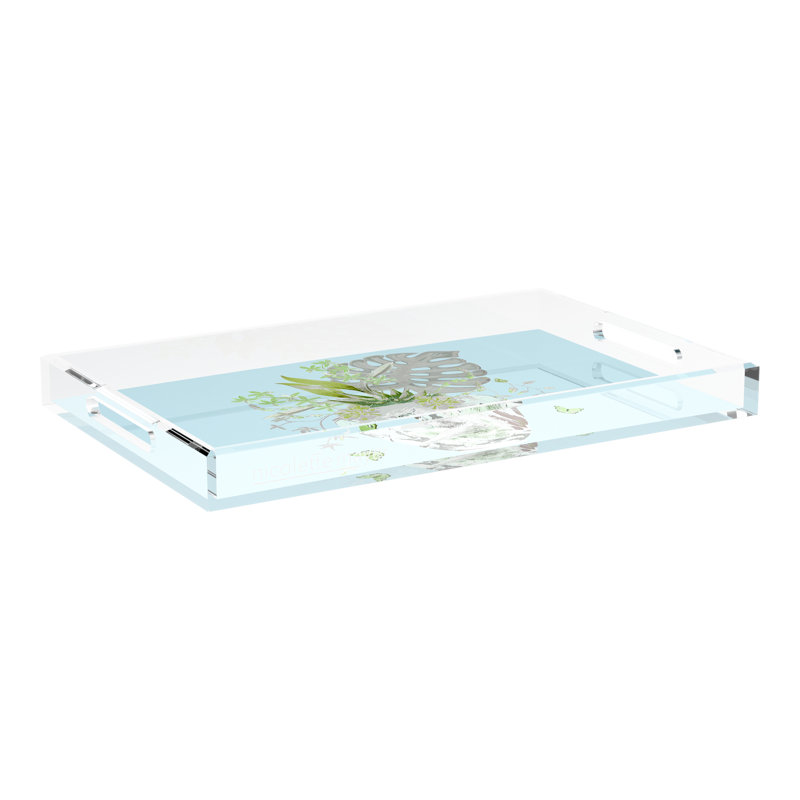 Monkey Large Jungle Acrylic Rectangle Decorative Tray, Bedford, 22.5"W x 14.5"D x 2"H