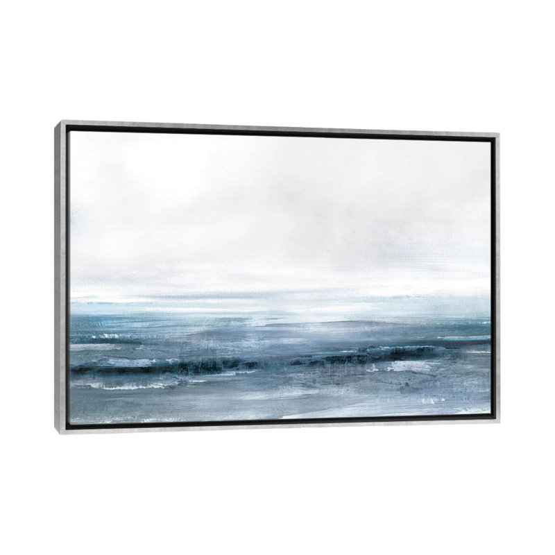 Impression, "Dreams" par Dan Hobday, Pas de tapis, H 26 po x l 40 po x 1,5 po, Toile avec cadre argenté