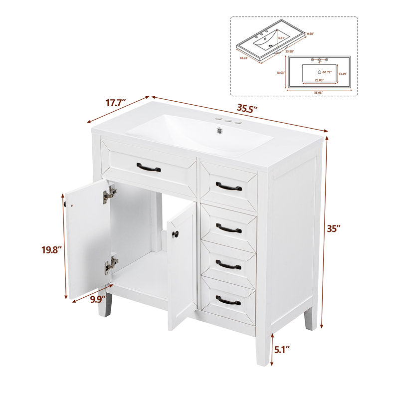 Ensemble de meuble-lavabo simple 36 po Jobst