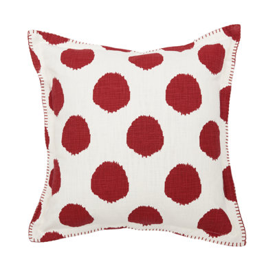 Polka Dots Cotton Blend Throw Pillow