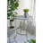 26x26x30" Heart Iron Round Side Table, Distressed Silver Finish, French Country Accent End Table with Twisted Legs